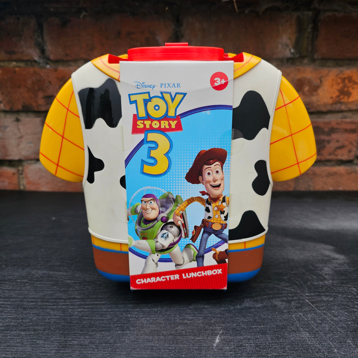 2010 Disney Pixar Toy Story 3 Sheriff Woody moulded character lunch box, unused