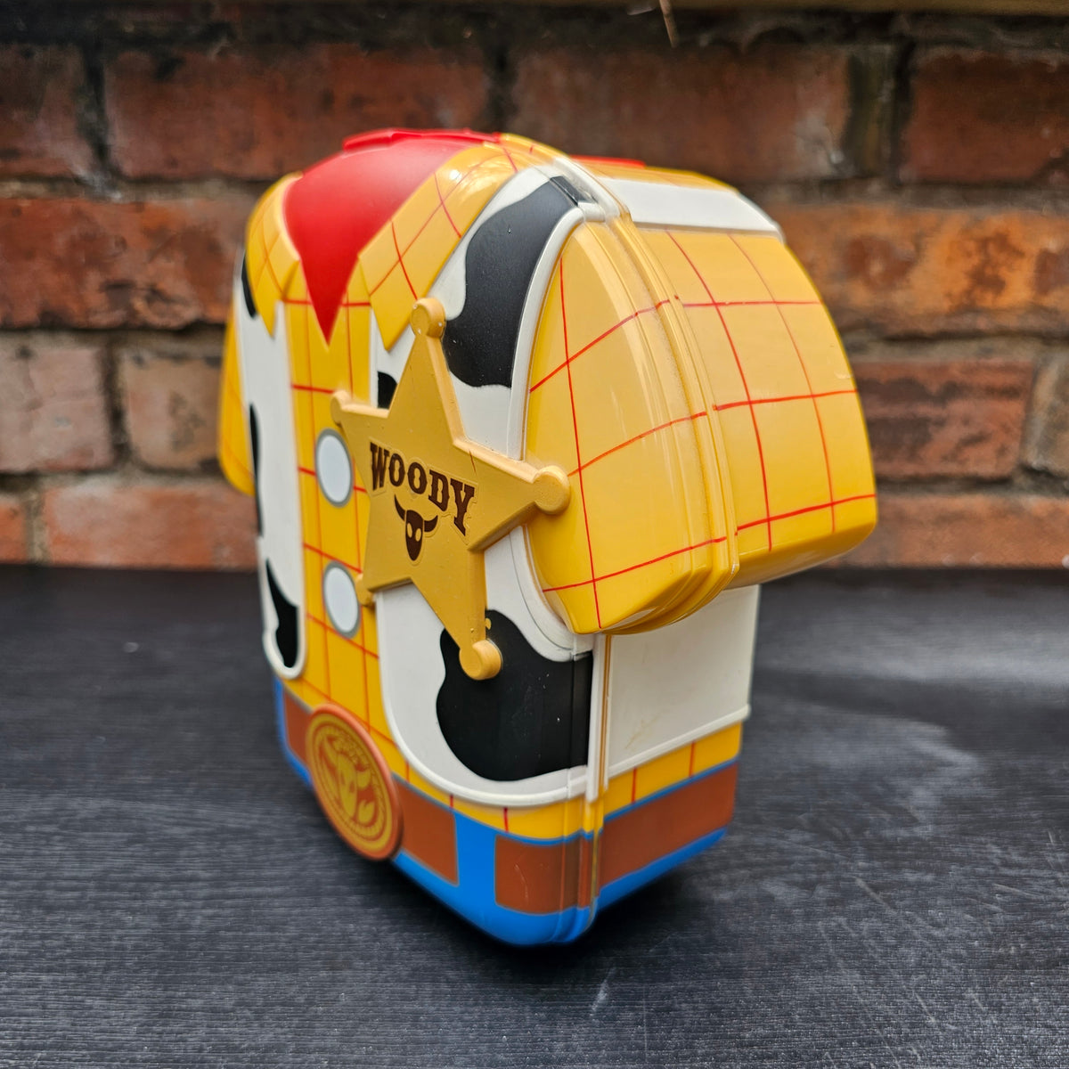 2010 Disney Pixar Toy Story 3 Sheriff Woody moulded character lunch box, unused
