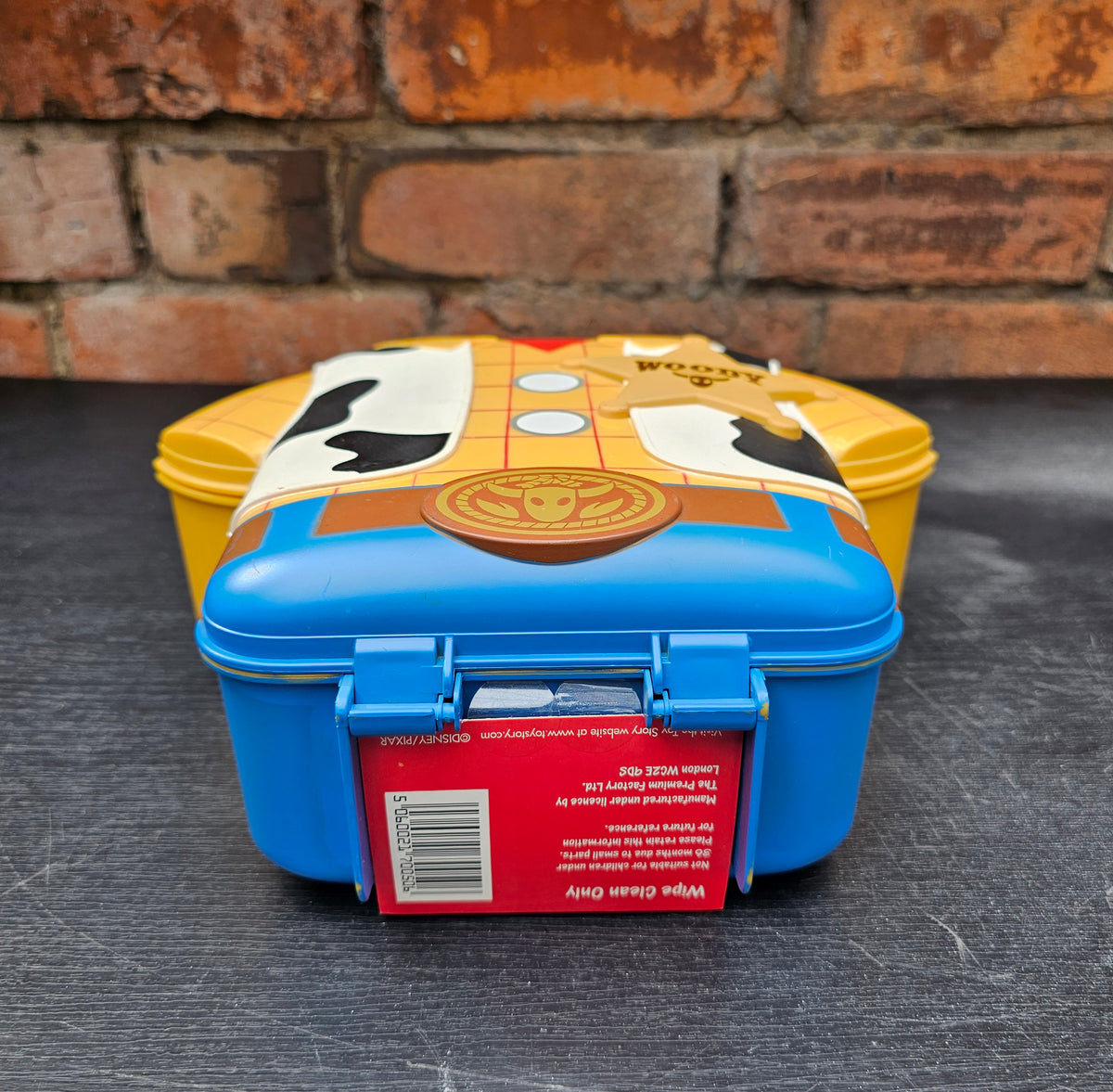 2010 Disney Pixar Toy Story 3 Sheriff Woody moulded character lunch box, unused