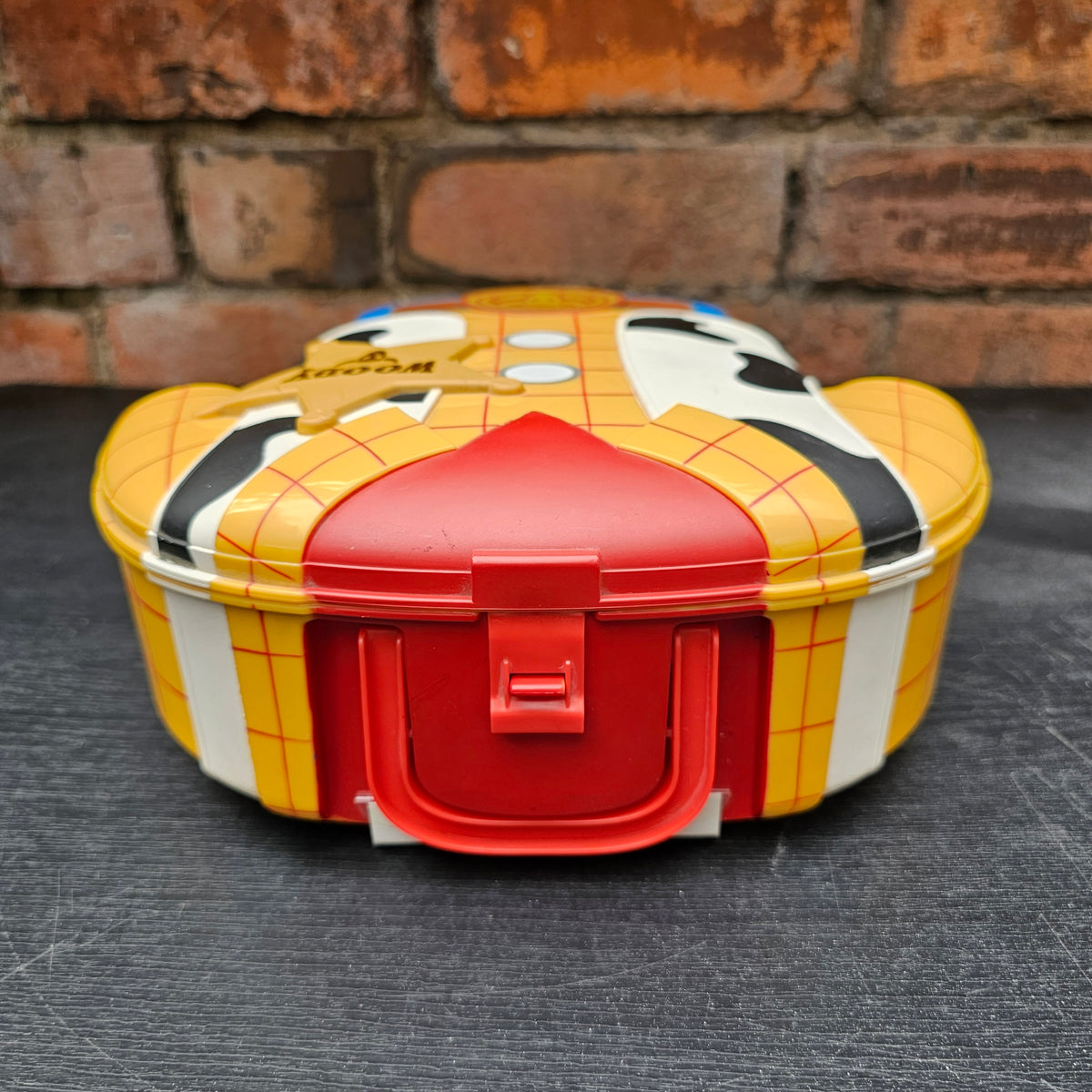 2010 Disney Pixar Toy Story 3 Sheriff Woody moulded character lunch box, unused