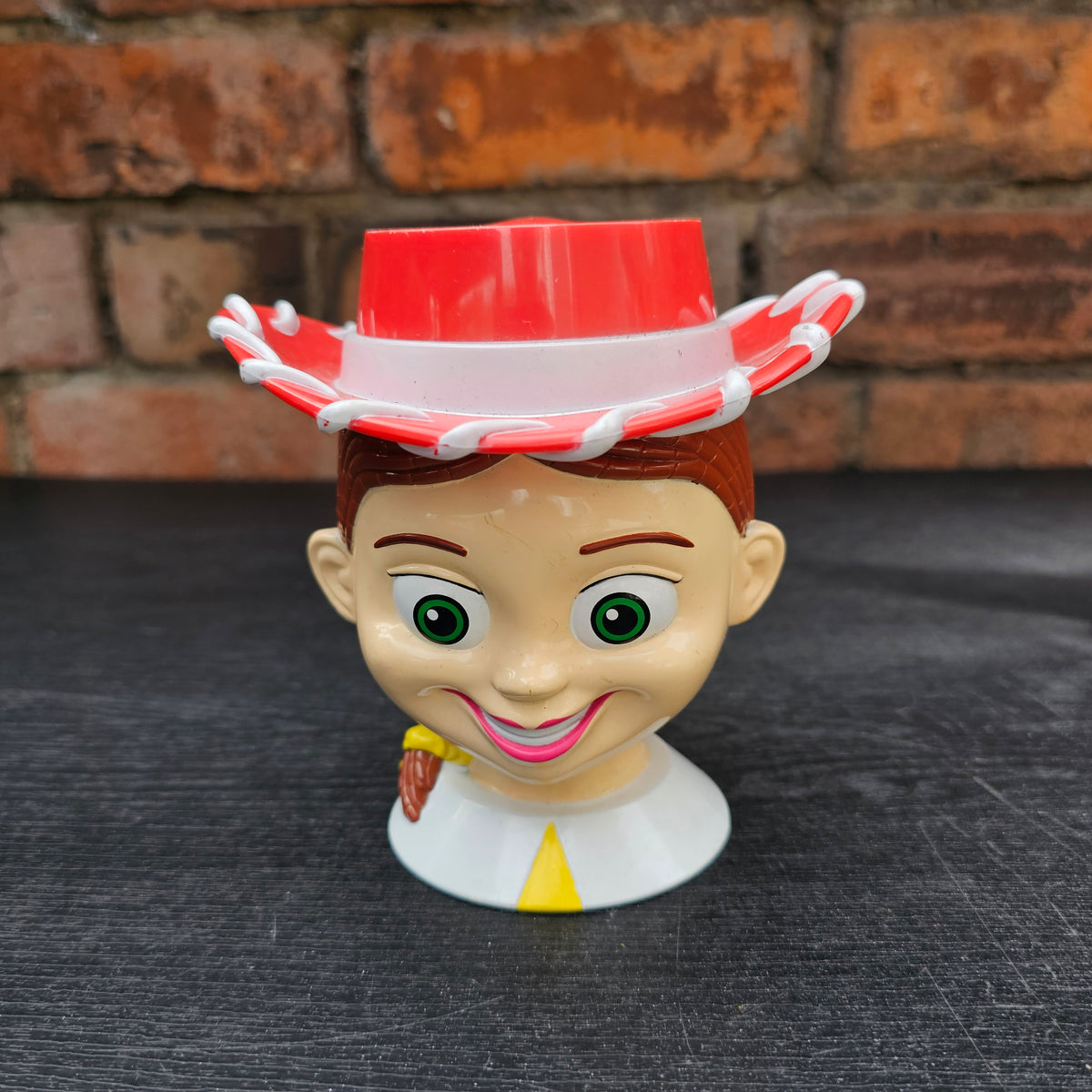 Early 2000s Disney On Ice Toy Story Jessie flip-top character mug