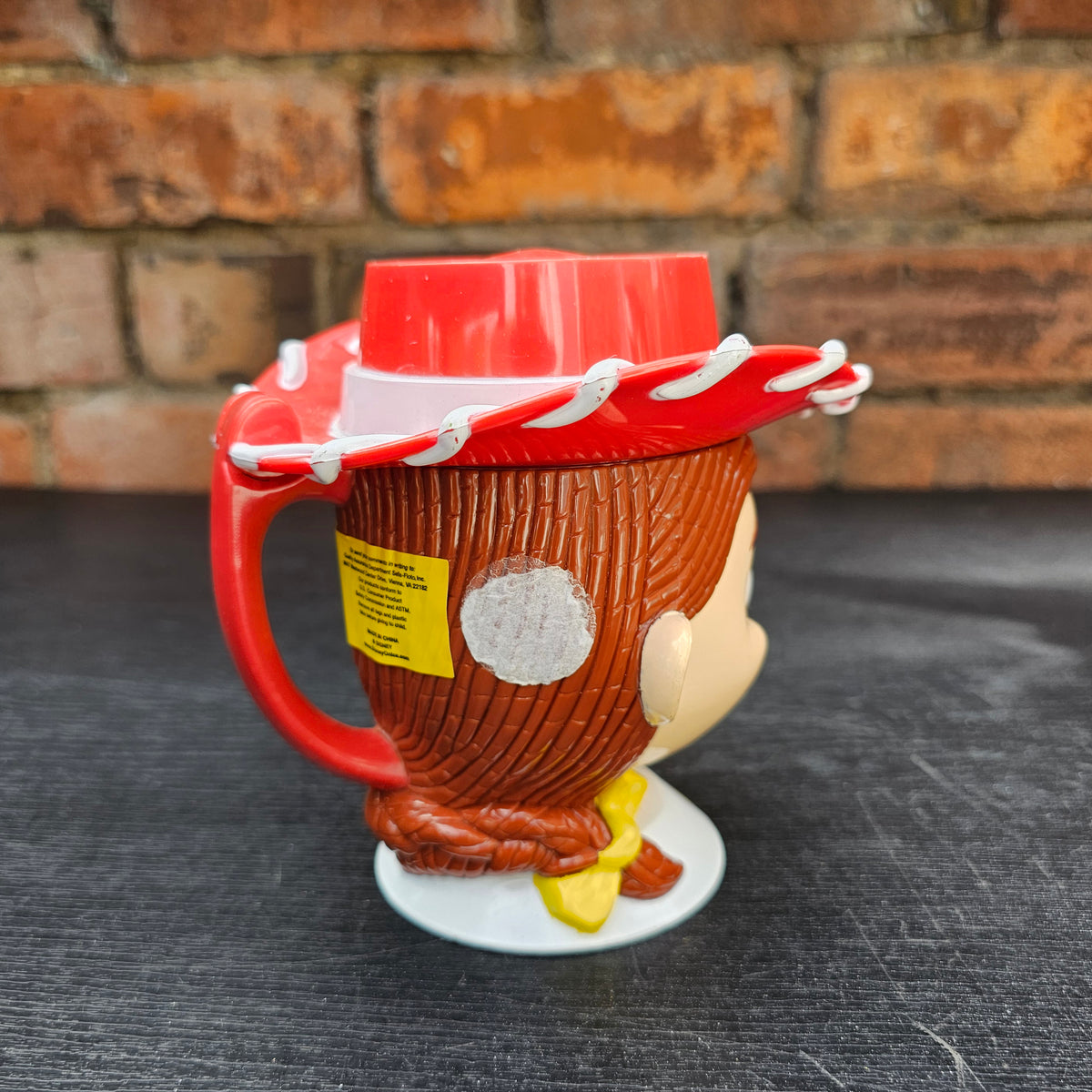 Early 2000s Disney On Ice Toy Story Jessie flip-top character mug