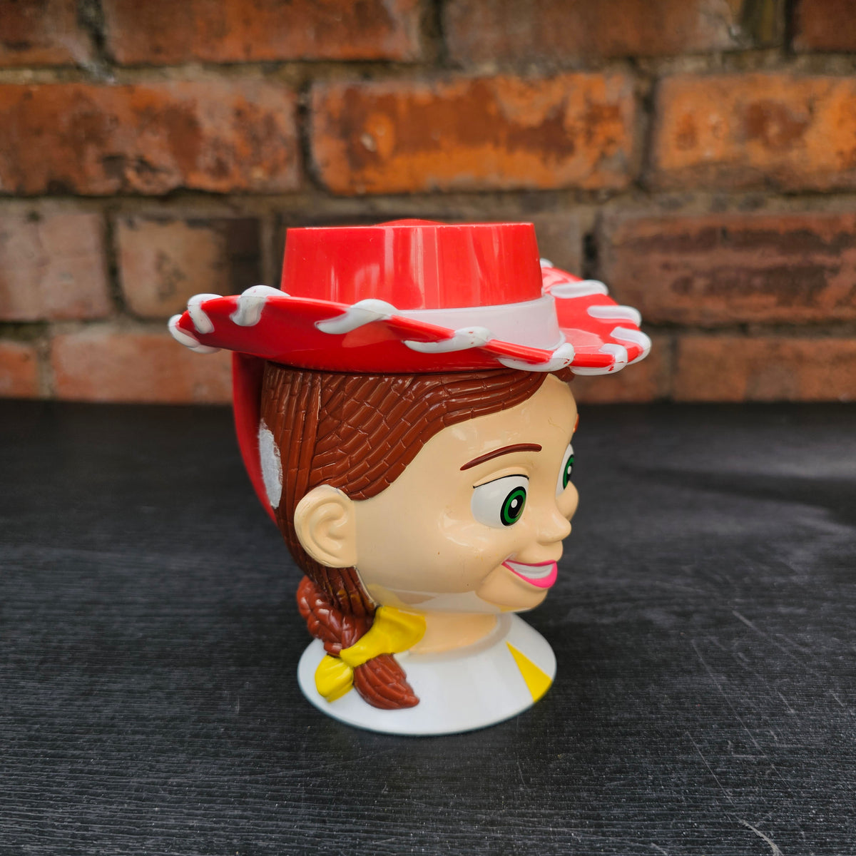 Early 2000s Disney On Ice Toy Story Jessie flip-top character mug