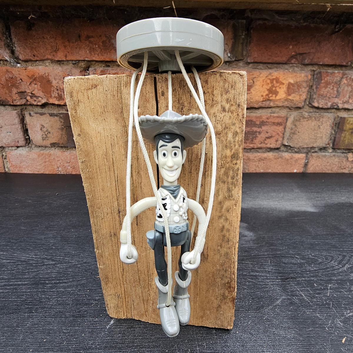 1999 McDonald's Disney Pixar Toy Story 2 monochrome Woody marionette Happy Meal toy
