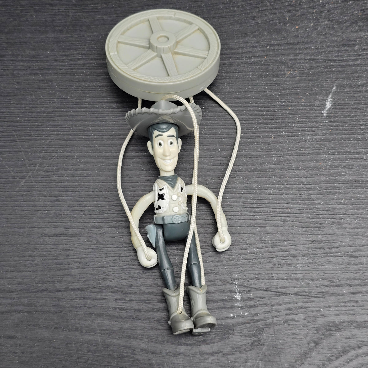 1999 McDonald's Disney Pixar Toy Story 2 monochrome Woody marionette Happy Meal toy