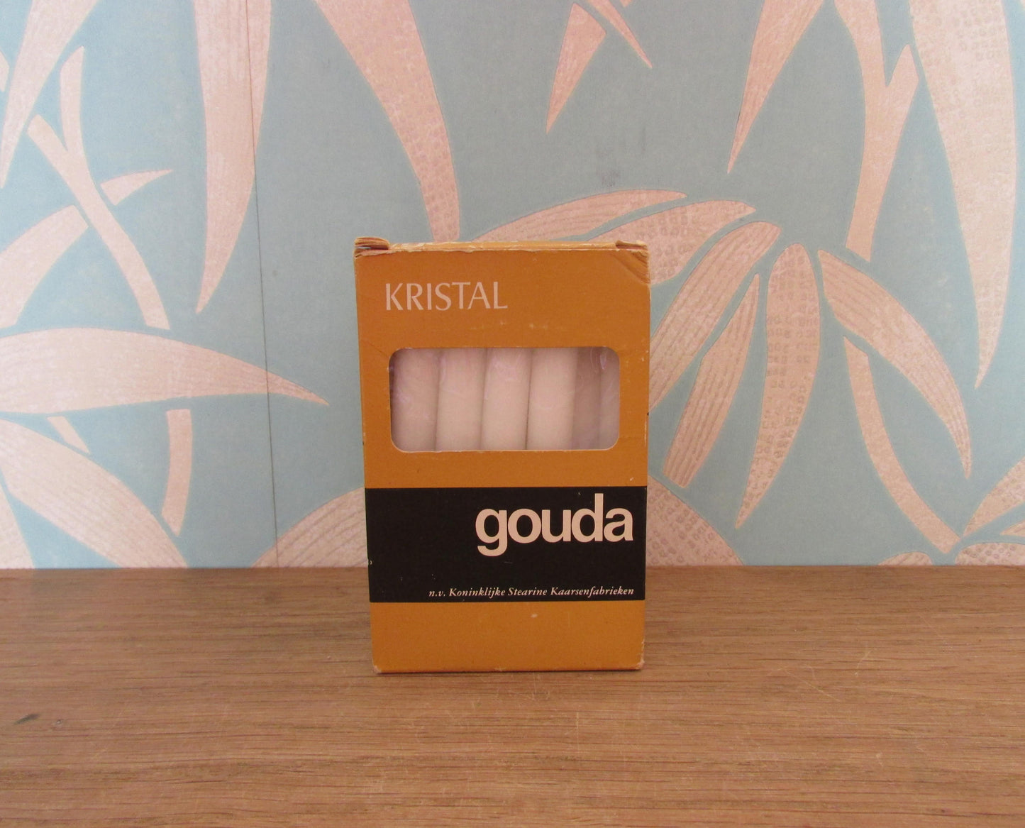Box of 1960s/70s part-used Kristal Gouda Holland Christmas tree candles (16 in box)