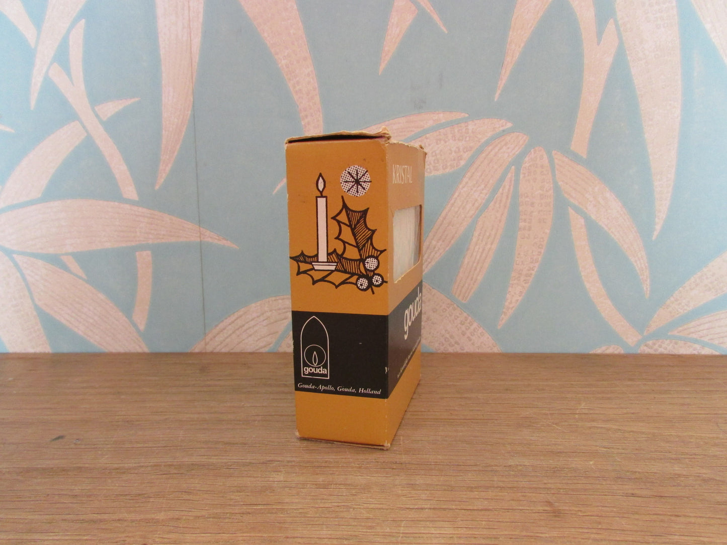 Box of 1960s/70s part-used Kristal Gouda Holland Christmas tree candles (16 in box)