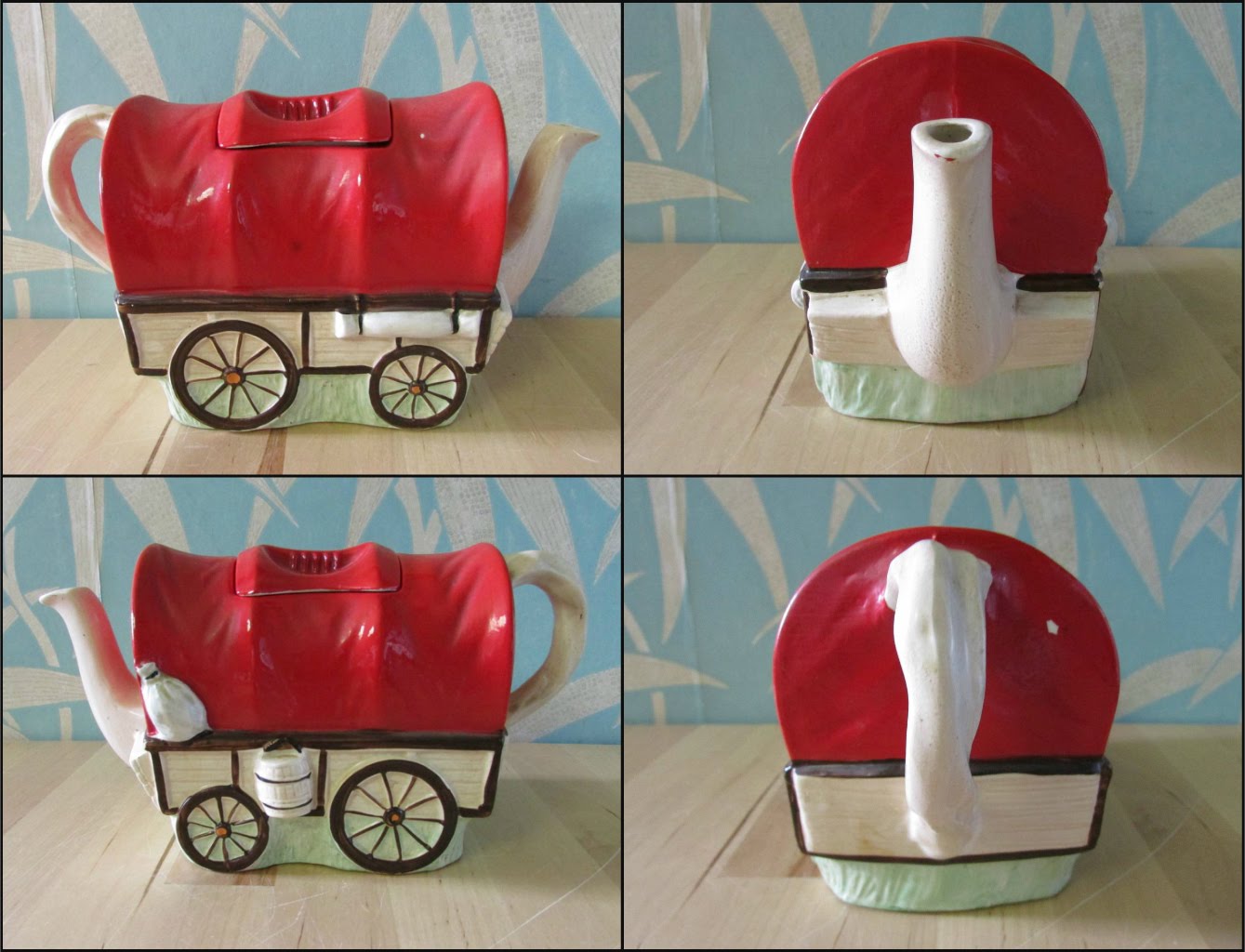 1940s/50s Washington Pottery Wagon Trail teaset