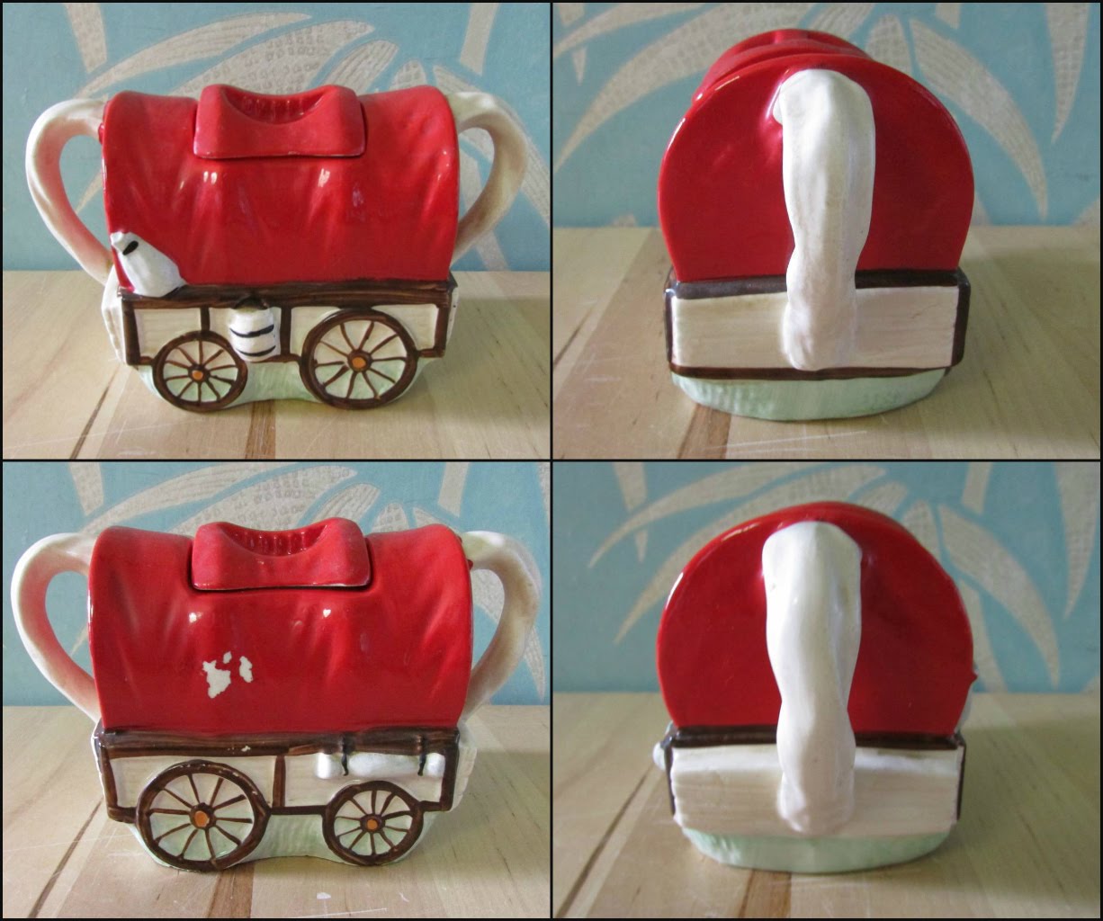 1940s/50s Washington Pottery Wagon Trail teaset