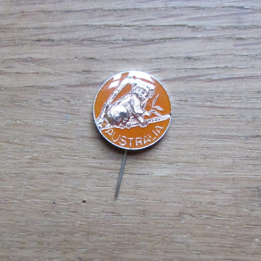 1960s lucite resin Australia Koala souvenir stick pin