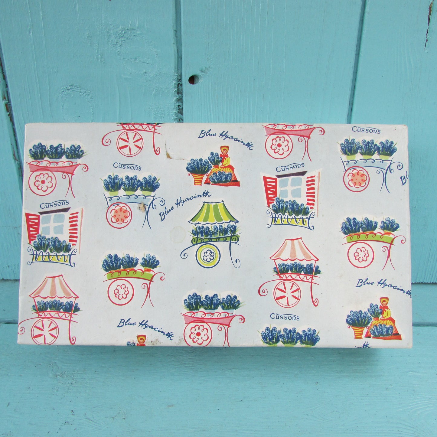 circa. 1960s unused Cussons Blue Hyacinth bath/toiletries gift set, boxed