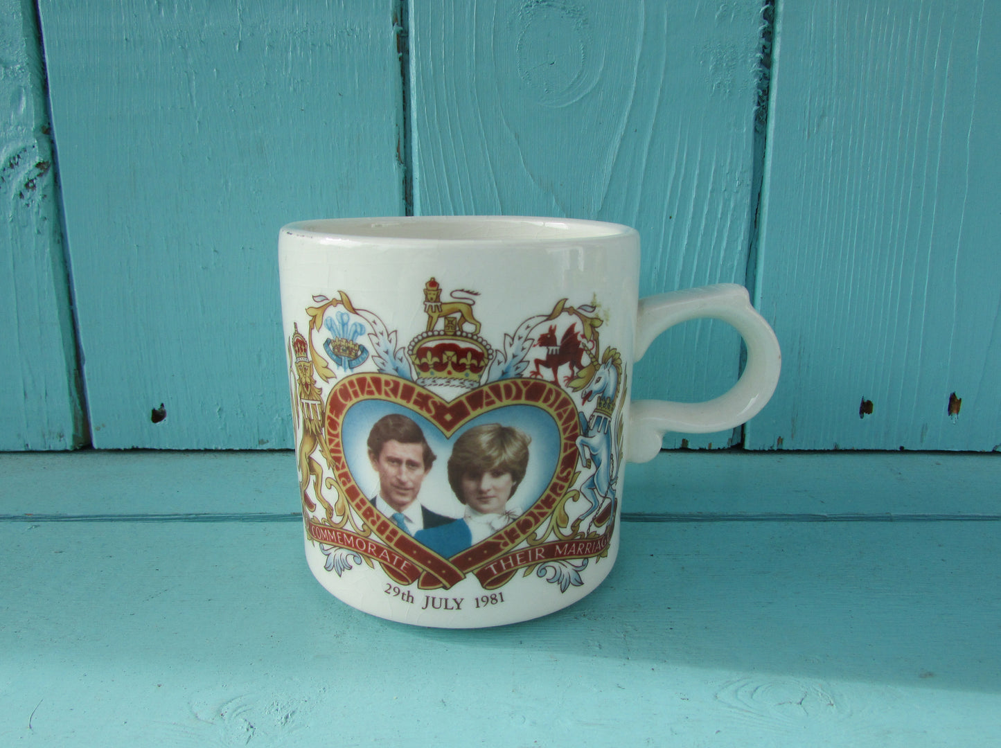 1981 Arthur Wood Prince Charles & Lady Diana Spencer Royal Wedding commemorative mug