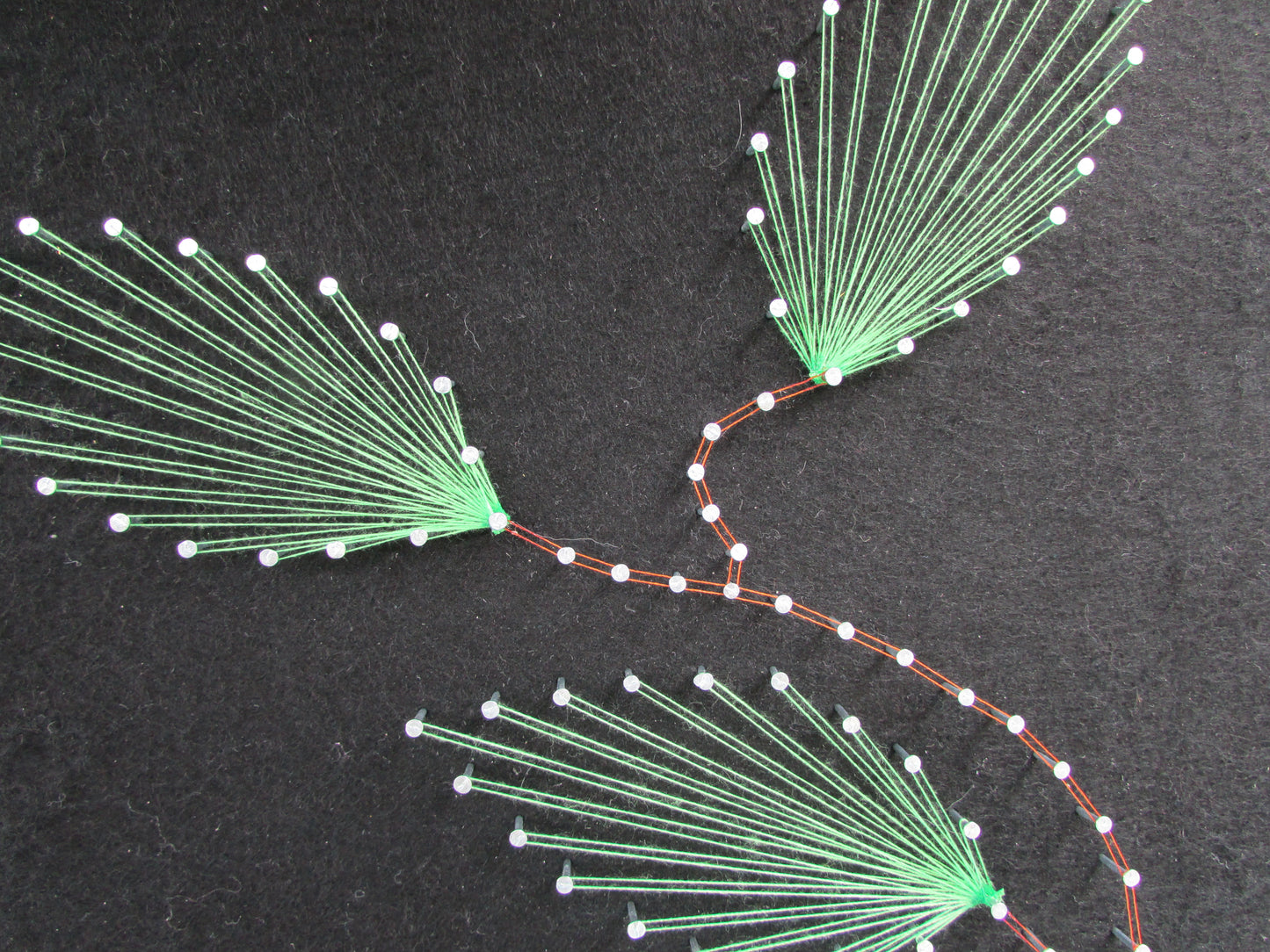 Home-made "Butterfly" string art made from original 1973 pattern