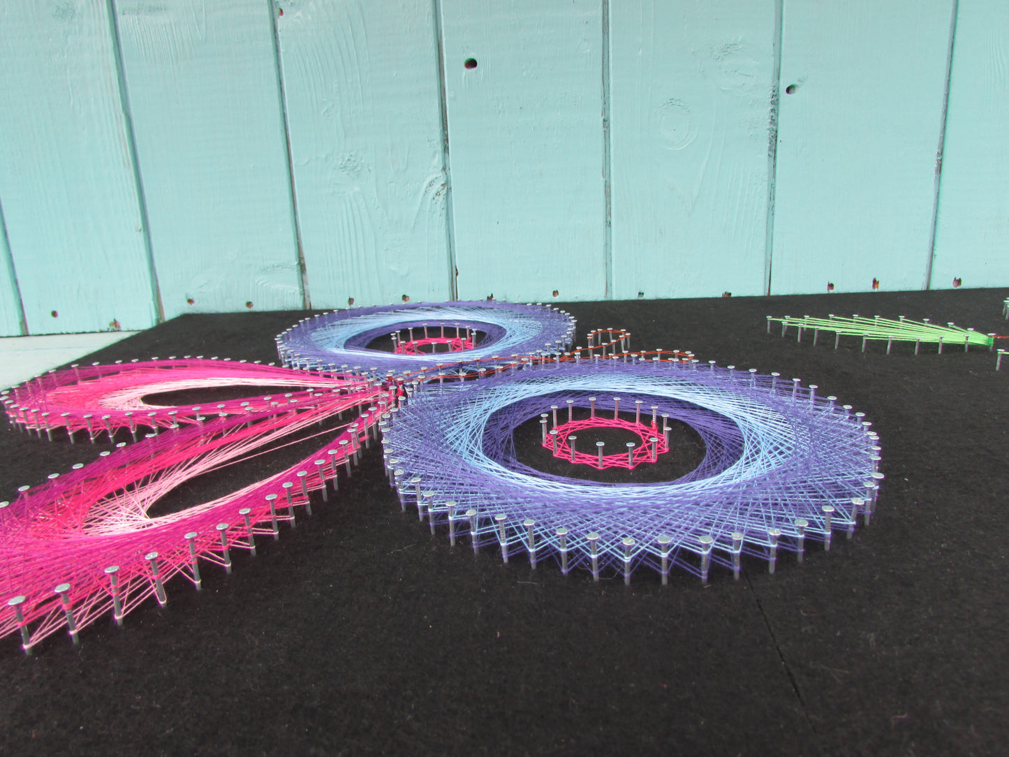 Home-made "Butterfly" string art made from original 1973 pattern