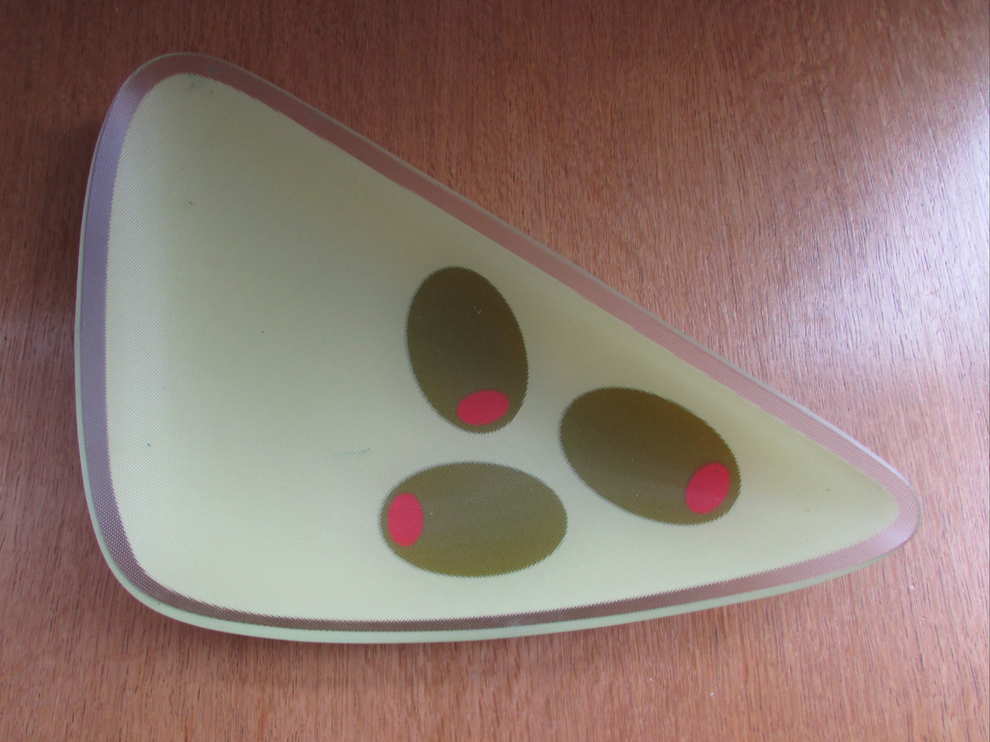Early 2000s Joseph Joseph ‘Olives’ triangular glass serving dish