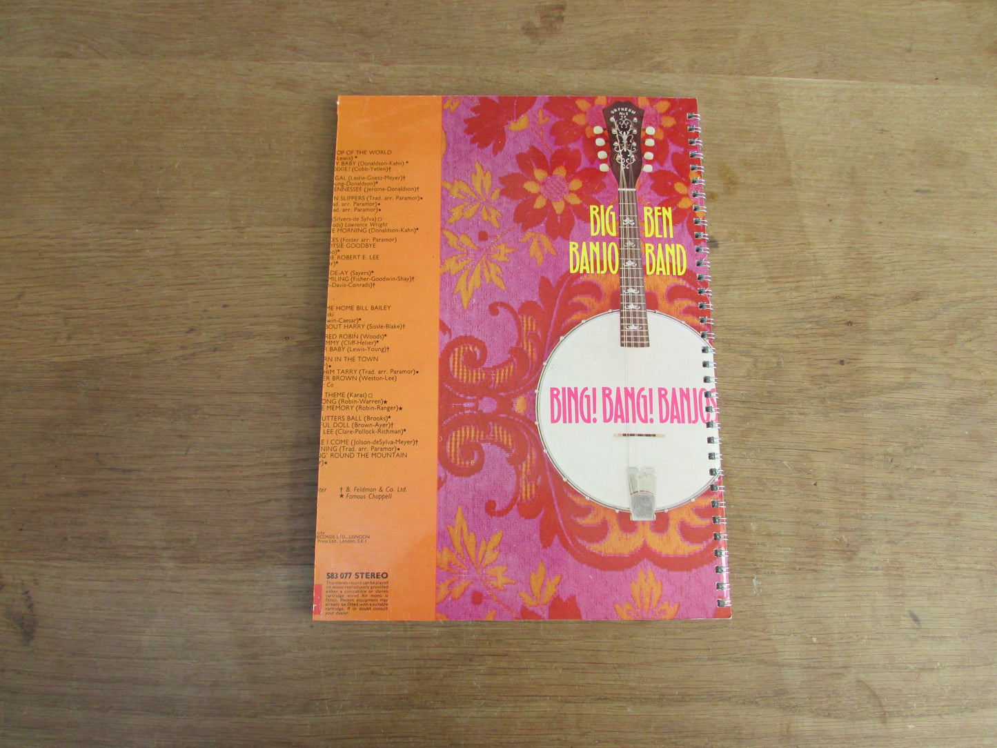 Home-made A4 wire-bound sketchbook using 100% recycled 140gsm Cartridge Paper, Bing! Bing! Banjo!