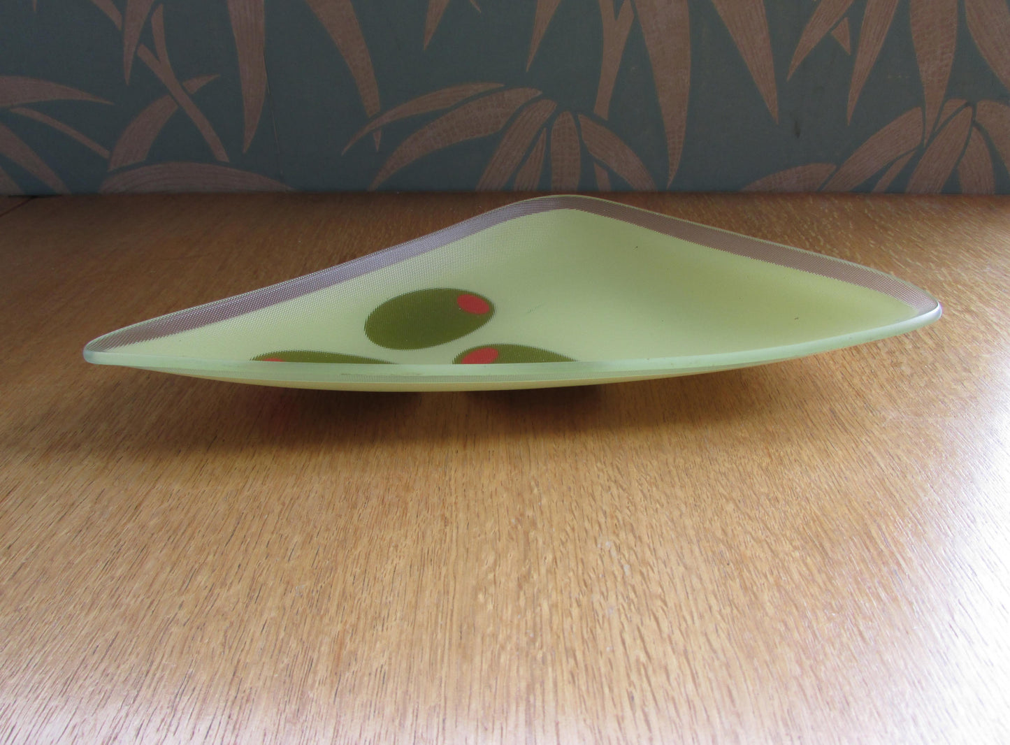 Early 2000s Joseph Joseph ‘Olives’ triangular glass serving dish