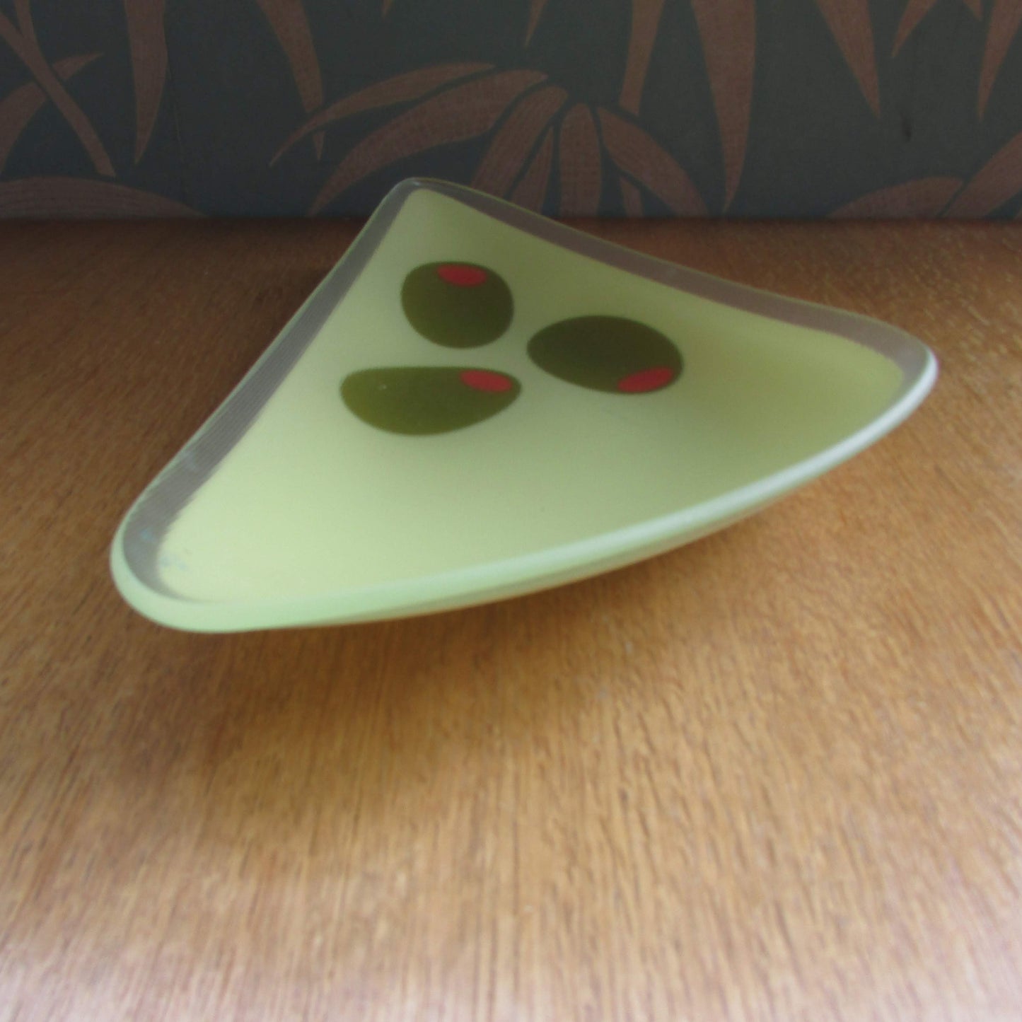 Early 2000s Joseph Joseph ‘Olives’ triangular glass serving dish