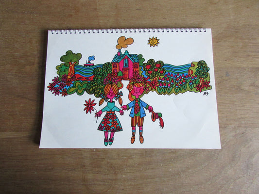 Home-made A4 wire-bound sketchbook using 100% recycled 140gsm Cartridge Paper, Max Bygraves