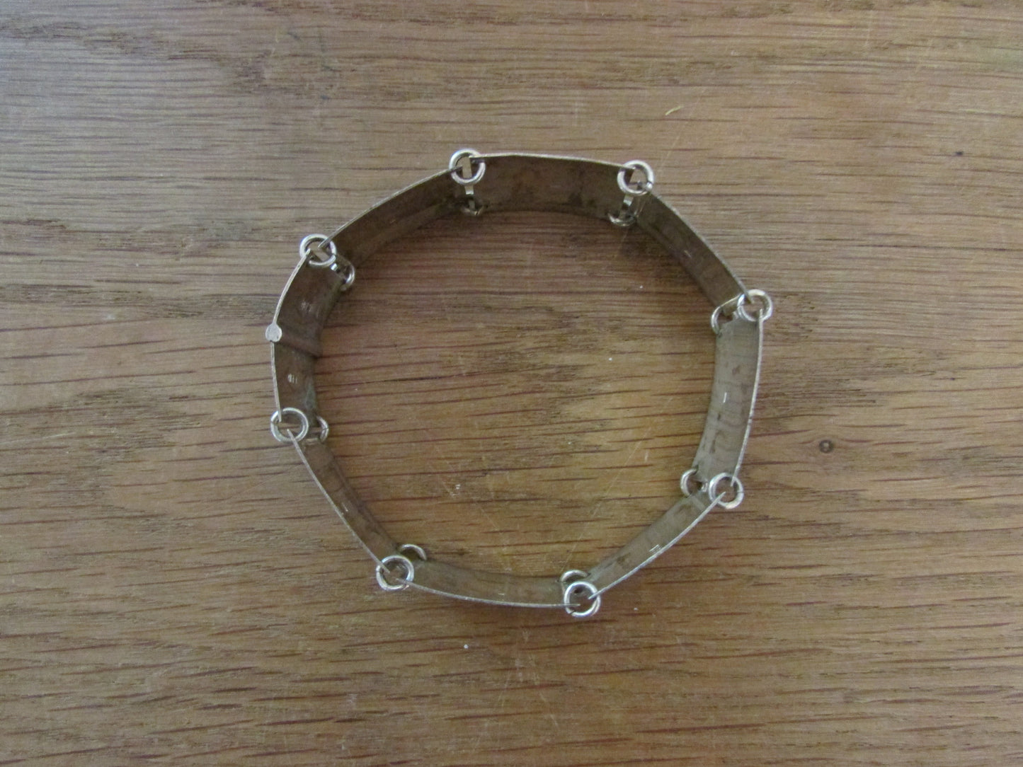 Mid-century Siam Thai silver Niello scenic panel bracelet