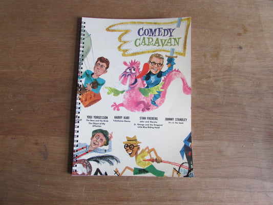 Home-made A4 wire-bound notebook, 30 sheets lined paper, Comedy Caravan