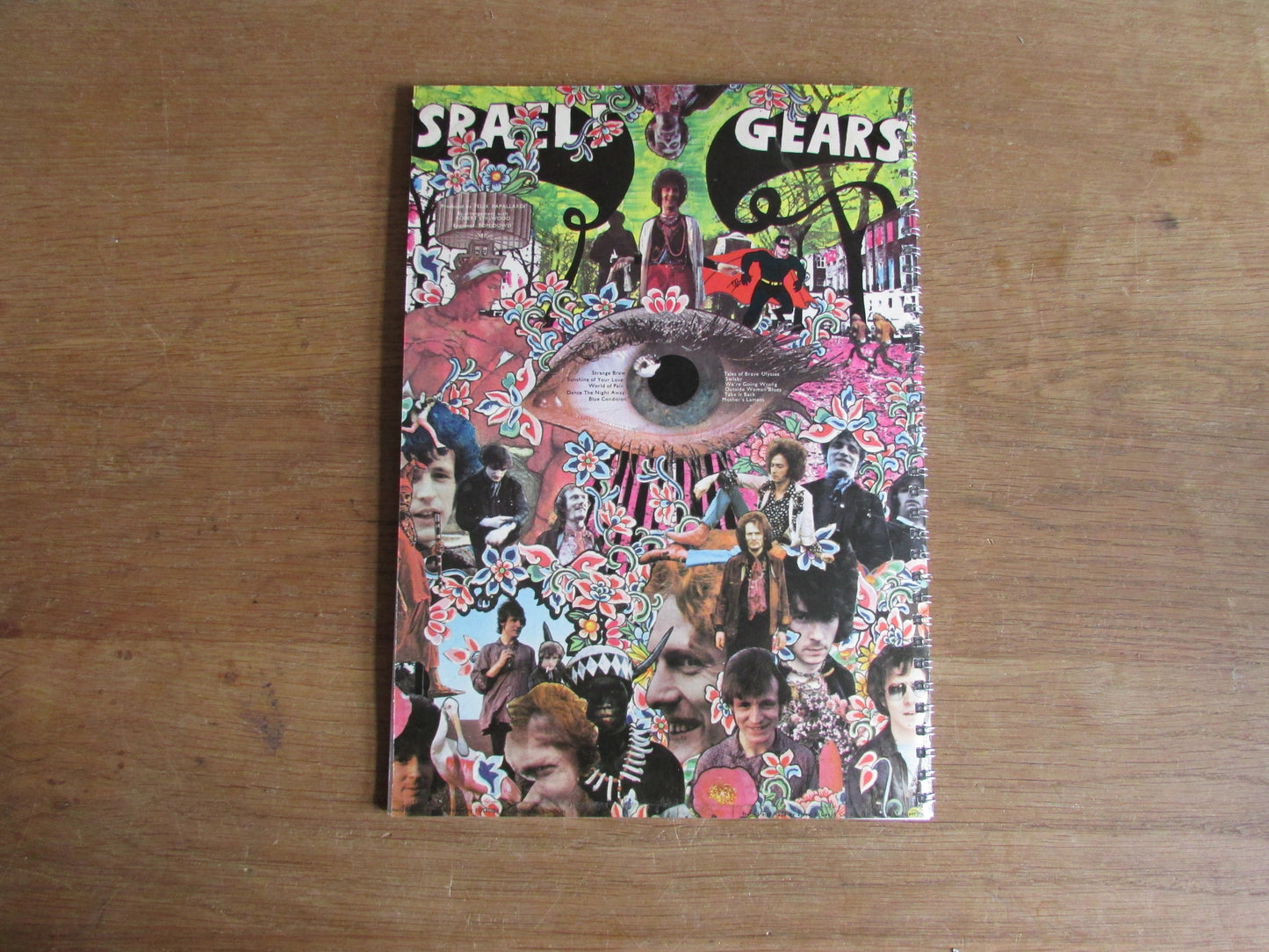 Home-made A4 wire-bound notebook, 30 sheets lined paper, Cream