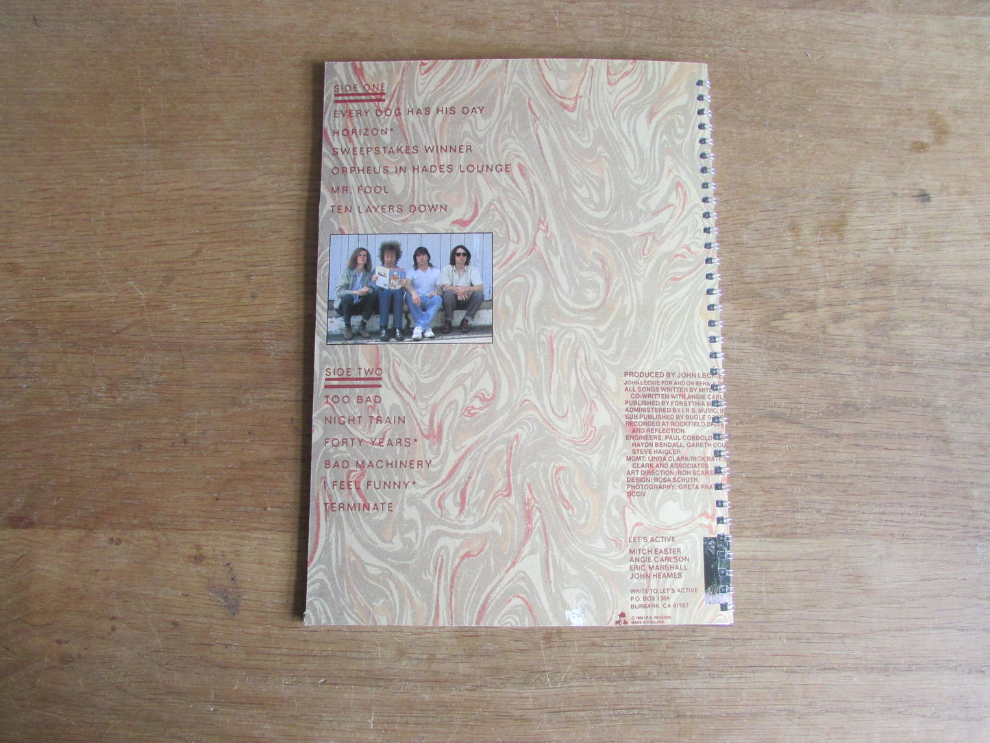 Home-made A4 wire-bound notebook, 30 sheets lined paper, Let's Active