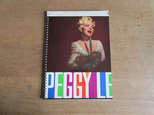 Home-made A4 wire-bound notebook, 30 sheets lined paper, Peggy Lee