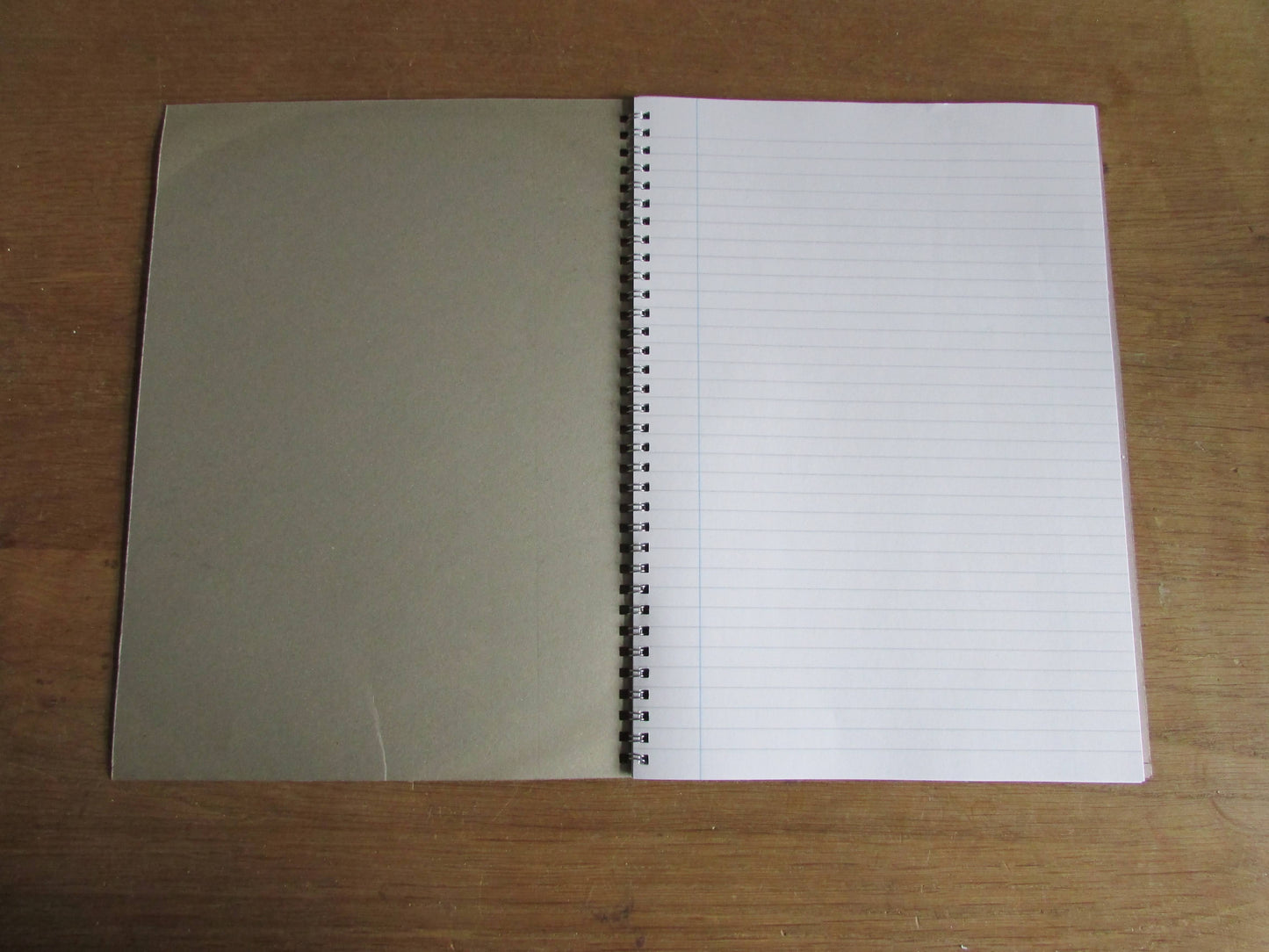 Home-made A4 wire-bound notebook, 30 sheets lined paper, Peggy Lee