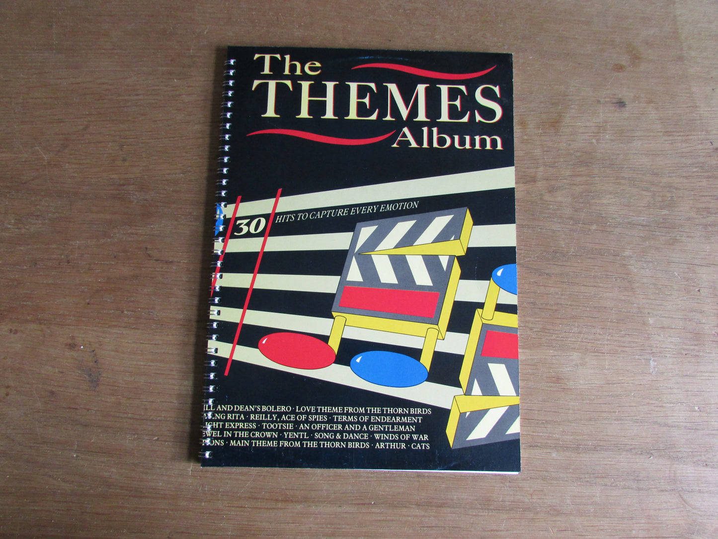 Home-made A4 wire-bound notebook, 30 sheets lined paper, The Themes Album