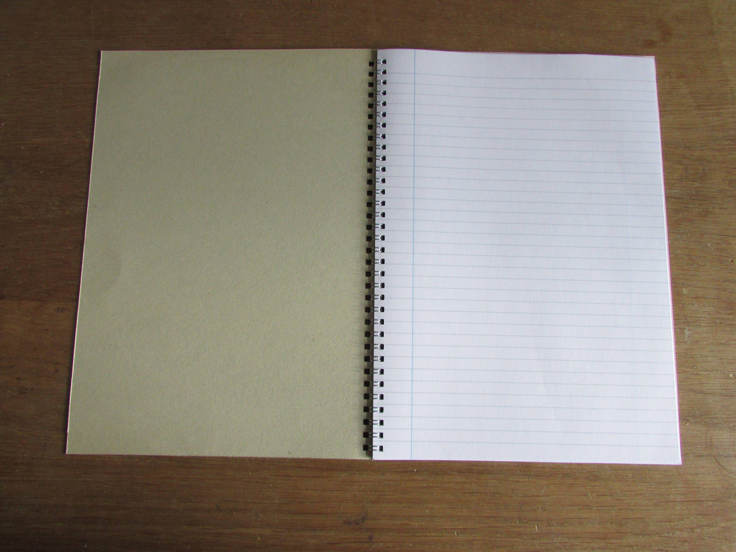 Home-made A4 wire-bound notebook, 30 sheets lined paper, The Themes Album