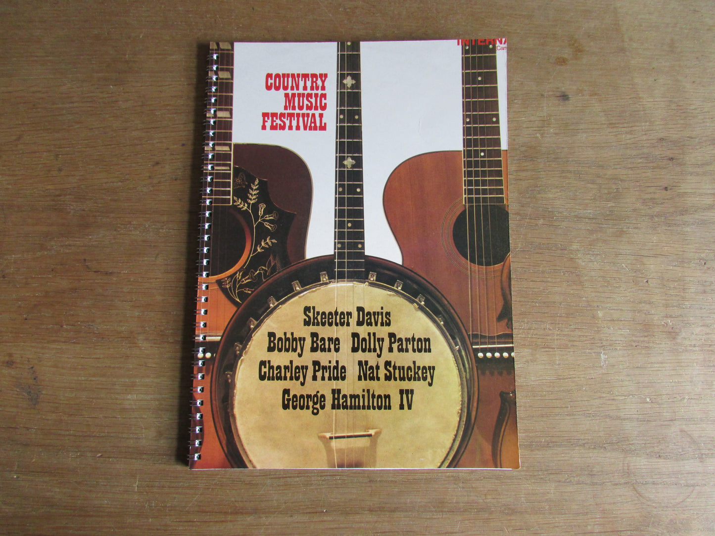 Home-made A4 wire-bound notebook, 30 sheets lined paper, Country Music Festival