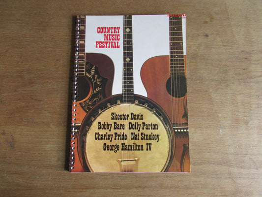 Home-made A4 wire-bound notebook, 30 sheets lined paper, Country Music Festival