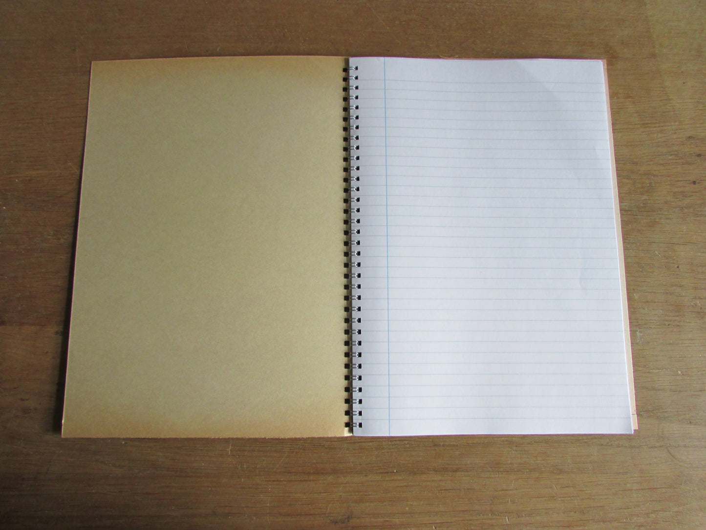 Home-made A4 wire-bound notebook, 30 sheets lined paper, Yankee Doodle Disco