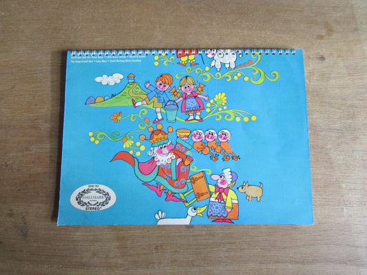 Home-made A4 wire-bound notebook, 30 sheets lined paper, The Happy Time Nursery Ensemble