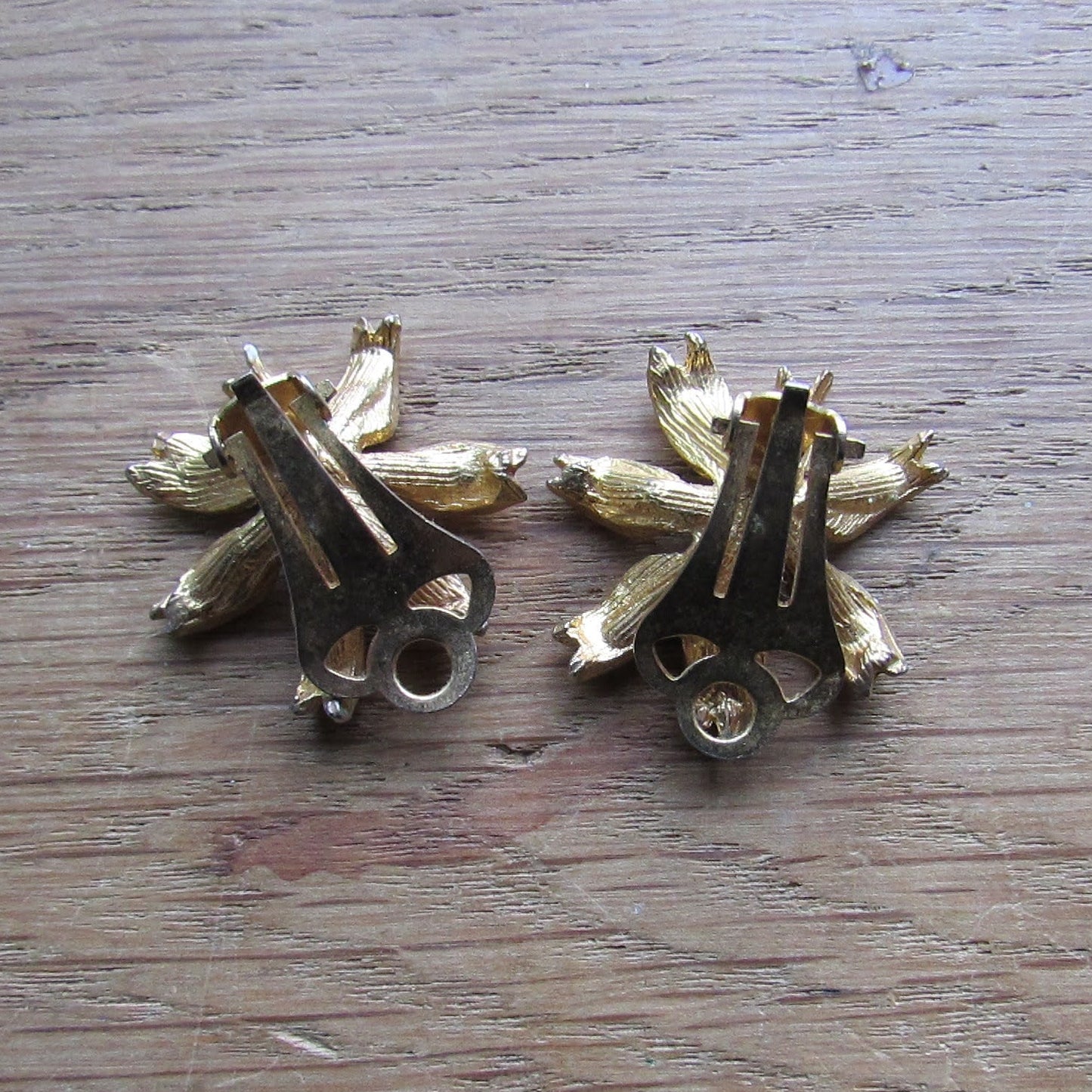 1950s cold-painted enamel daisy clip-on earrings