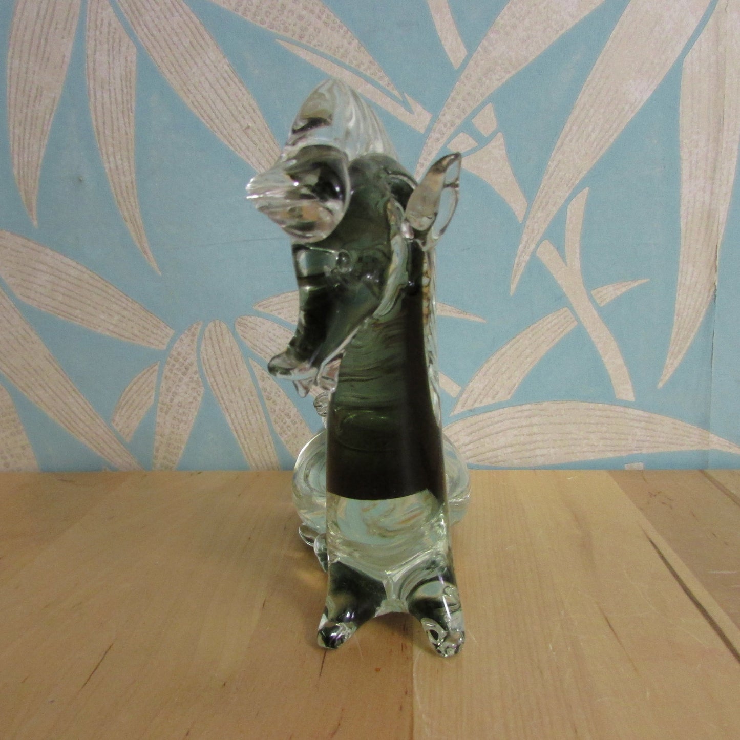 1960s/70s smoky grey Murano-style Scandinavian art glass horse figurine