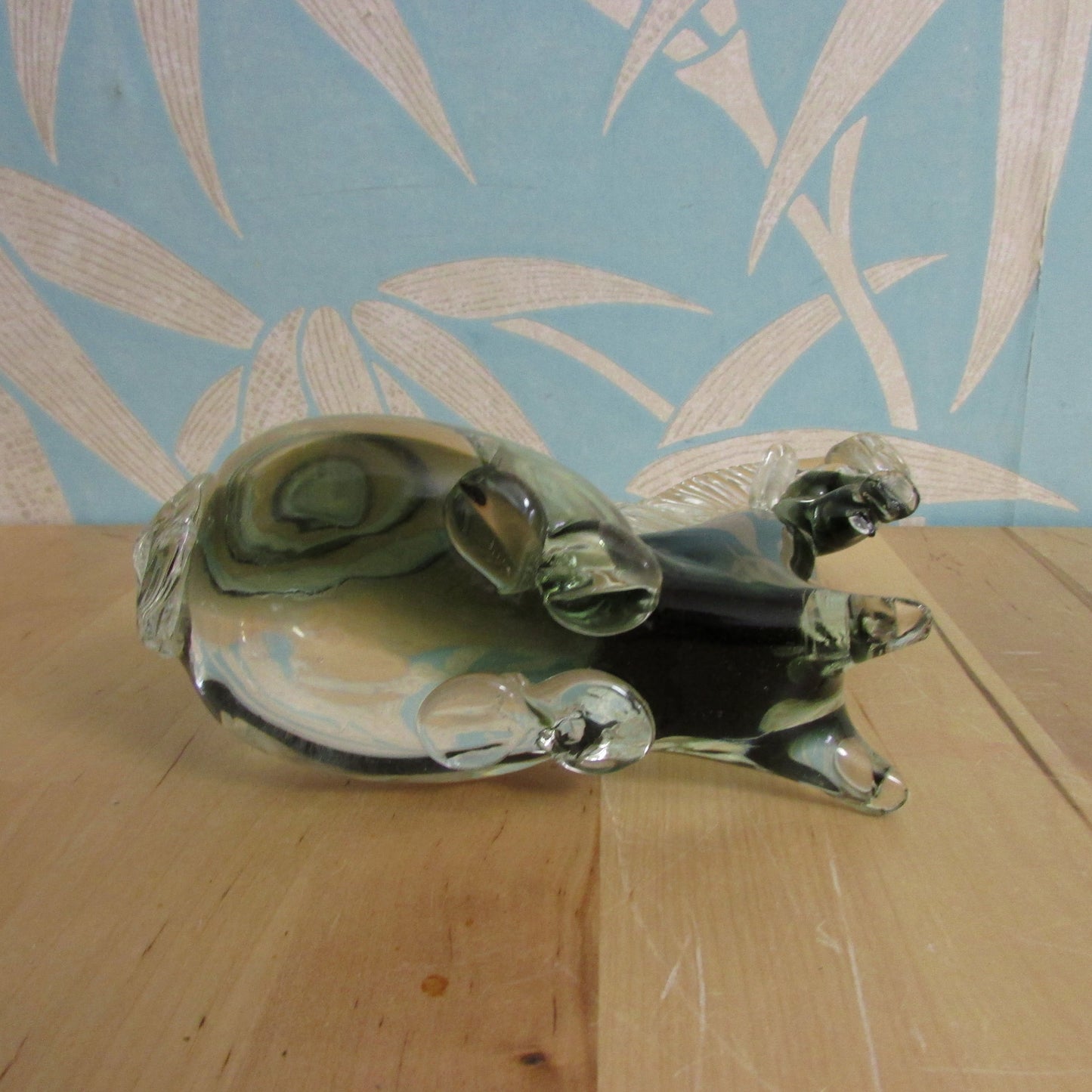 1960s/70s smoky grey Murano-style Scandinavian art glass horse figurine