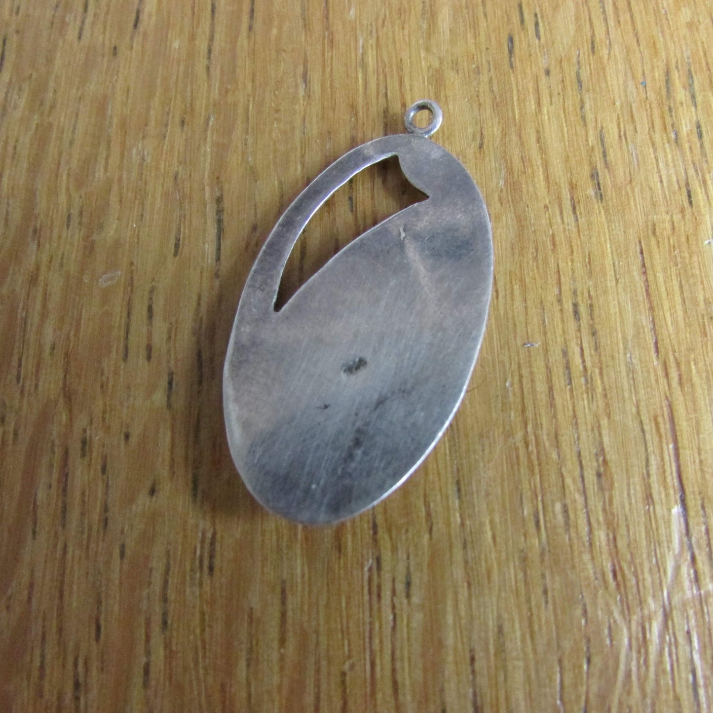 circa. 1970s sterling silver & Mother of Pearl oval pendant