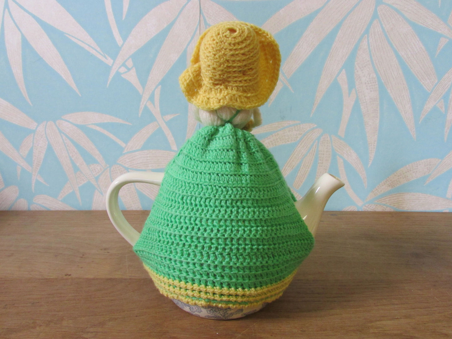 1930s handmade knitted Crinoline Lady tea & egg cosies