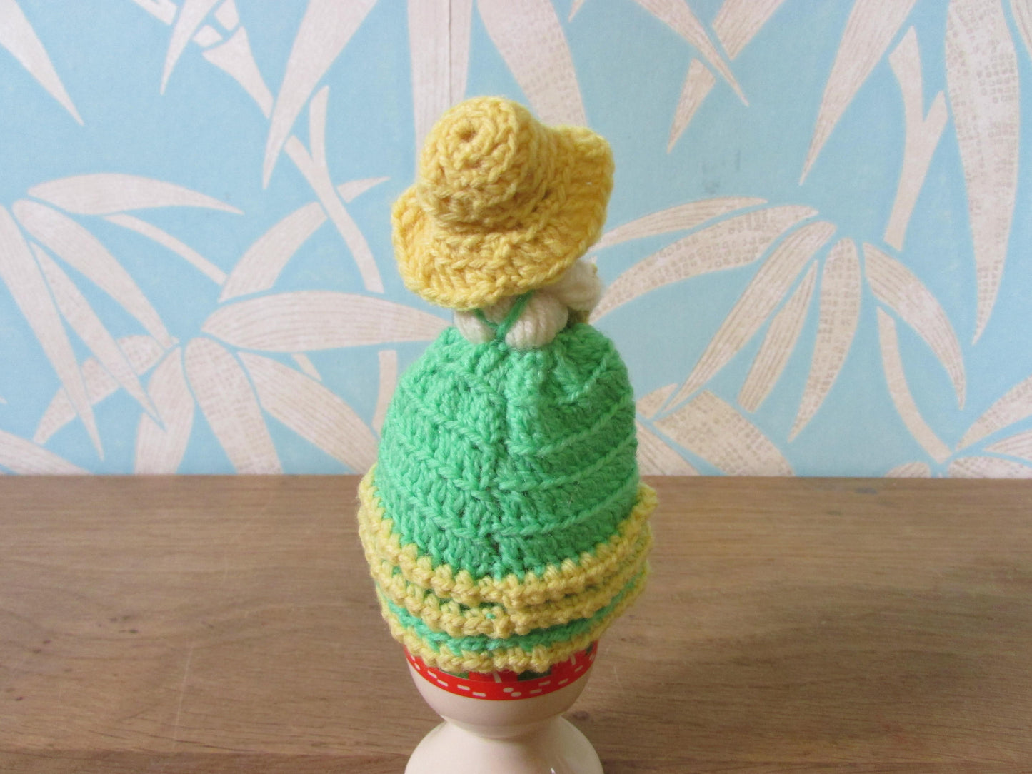 1930s handmade knitted Crinoline Lady tea & egg cosies