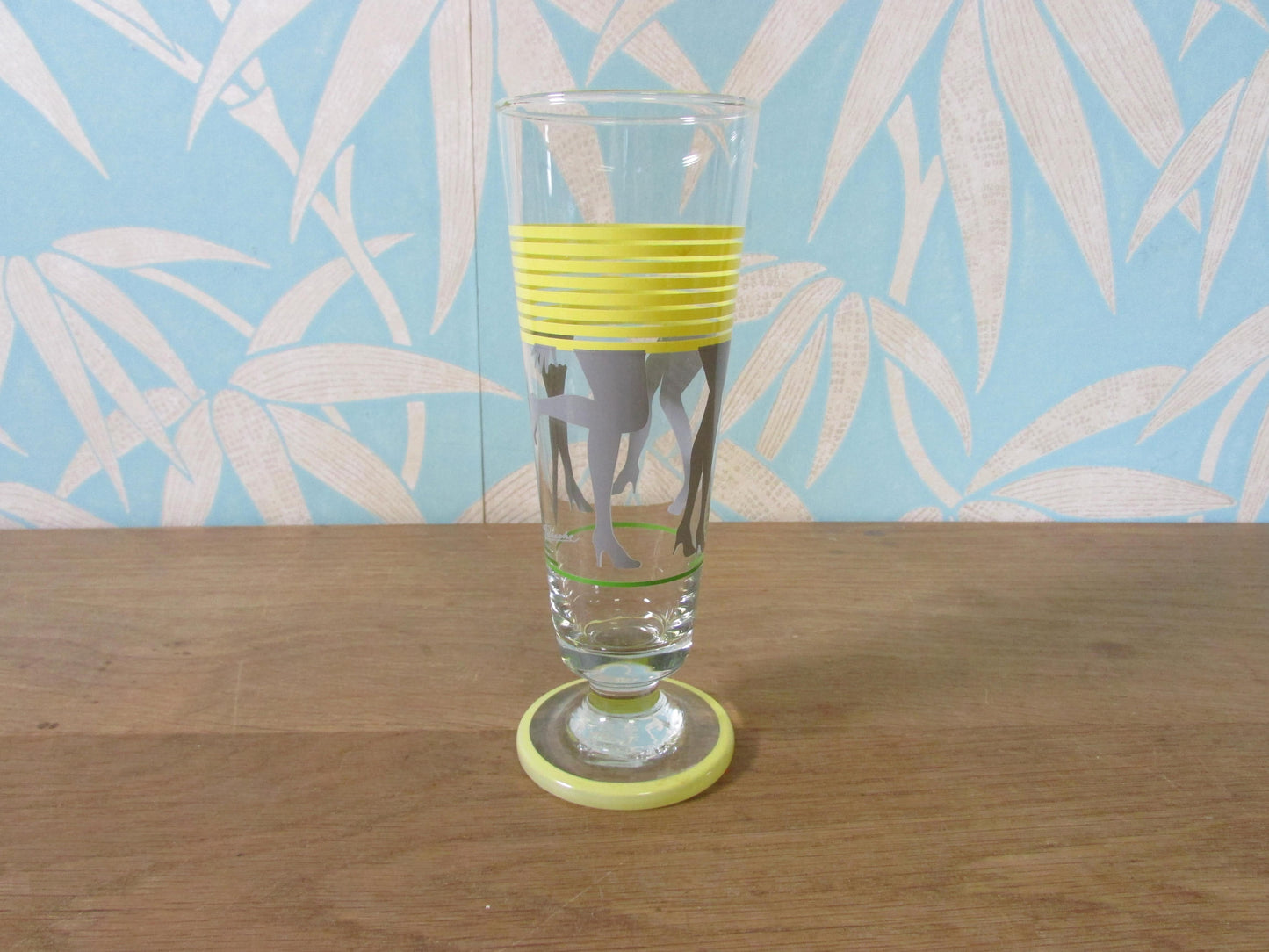 1980s Panache Memphis 'Dancing Legs' highball/sling glass