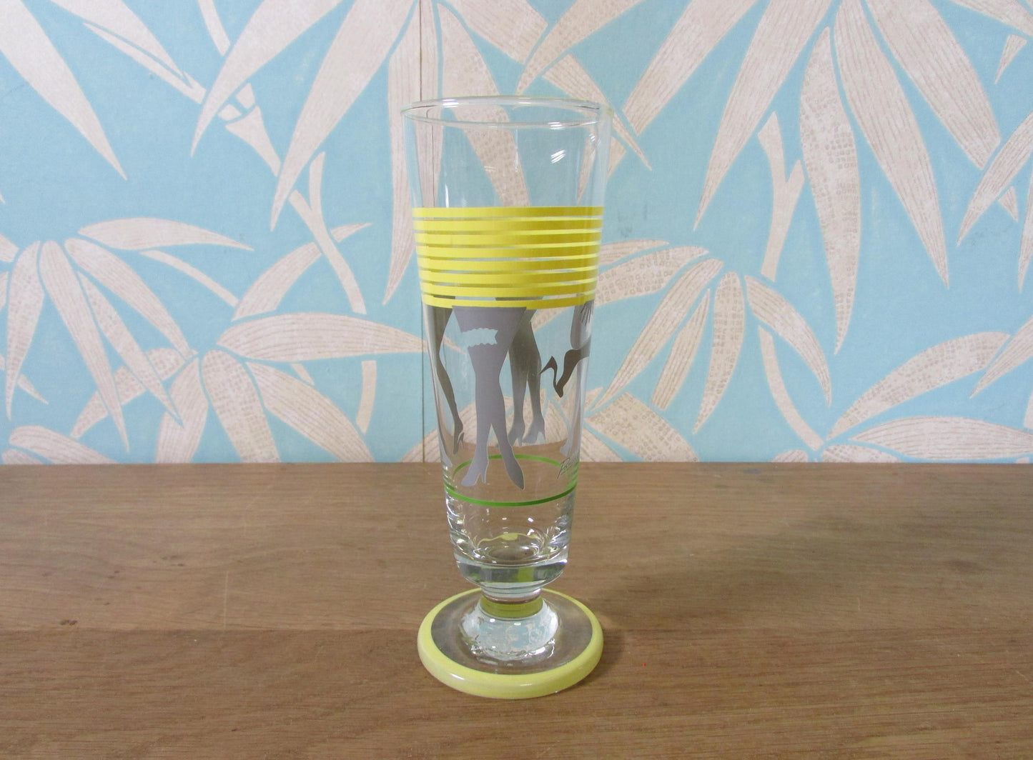 1980s Panache Memphis 'Dancing Legs' highball/sling glass