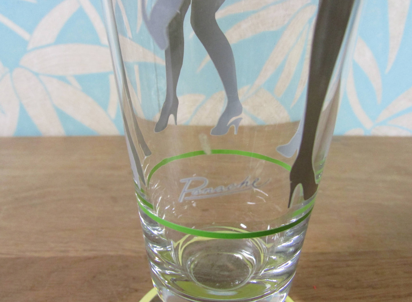 1980s Panache Memphis 'Dancing Legs' highball/sling glass