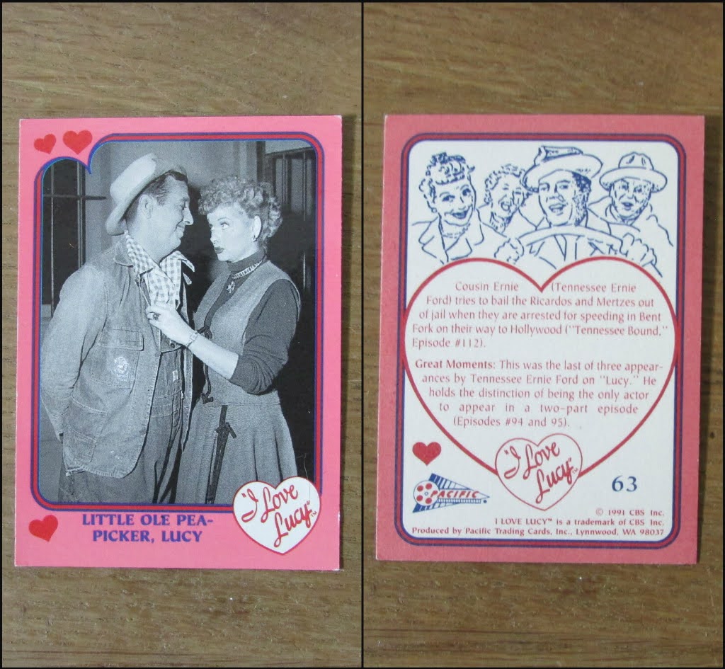 Selection of 1991 I Love Lucy trading cards (Nos.56-63, 72)