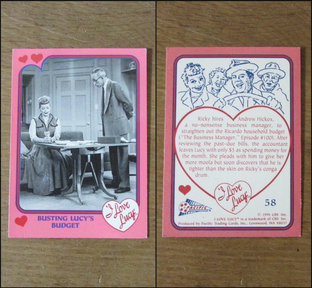Selection of 1991 I Love Lucy trading cards (Nos.56-63, 72)