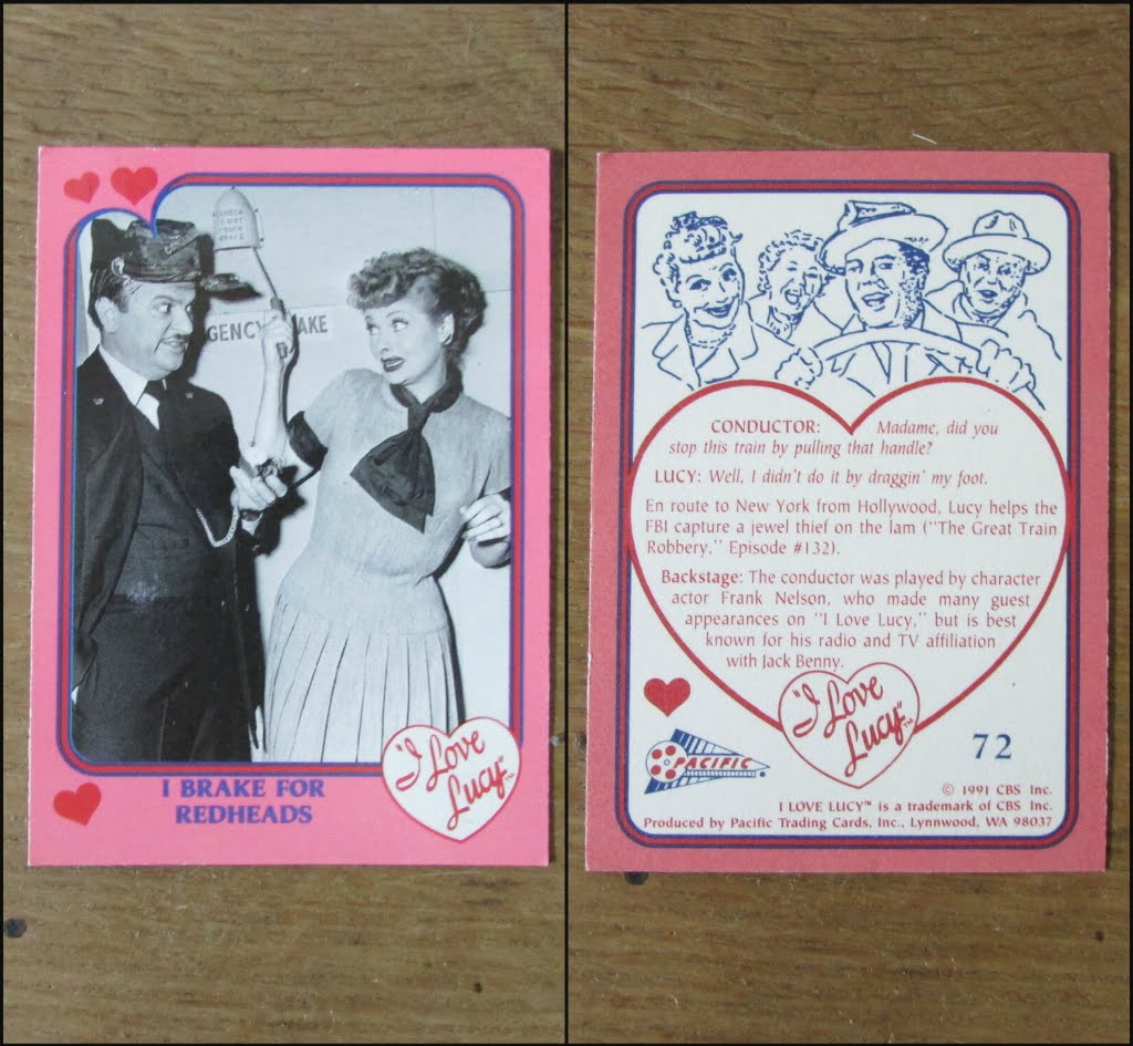 Selection of 1991 I Love Lucy trading cards (Nos.56-63, 72)