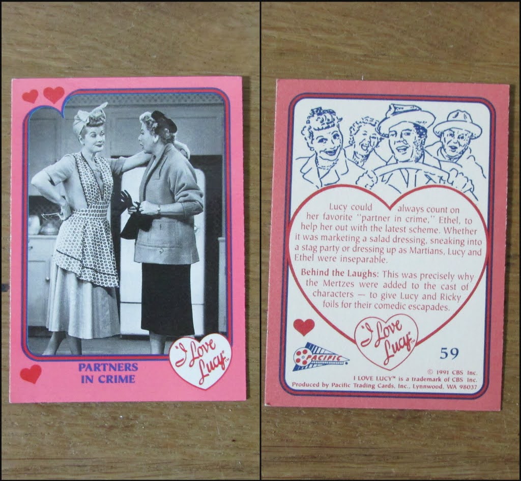 Selection of 1991 I Love Lucy trading cards (Nos.56-63, 72)