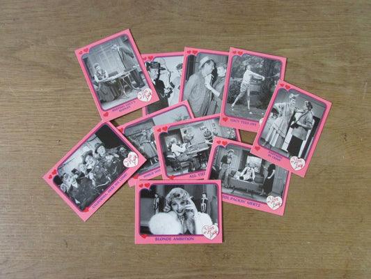 Selection of 1991 I Love Lucy trading cards (Nos.56-63, 72)