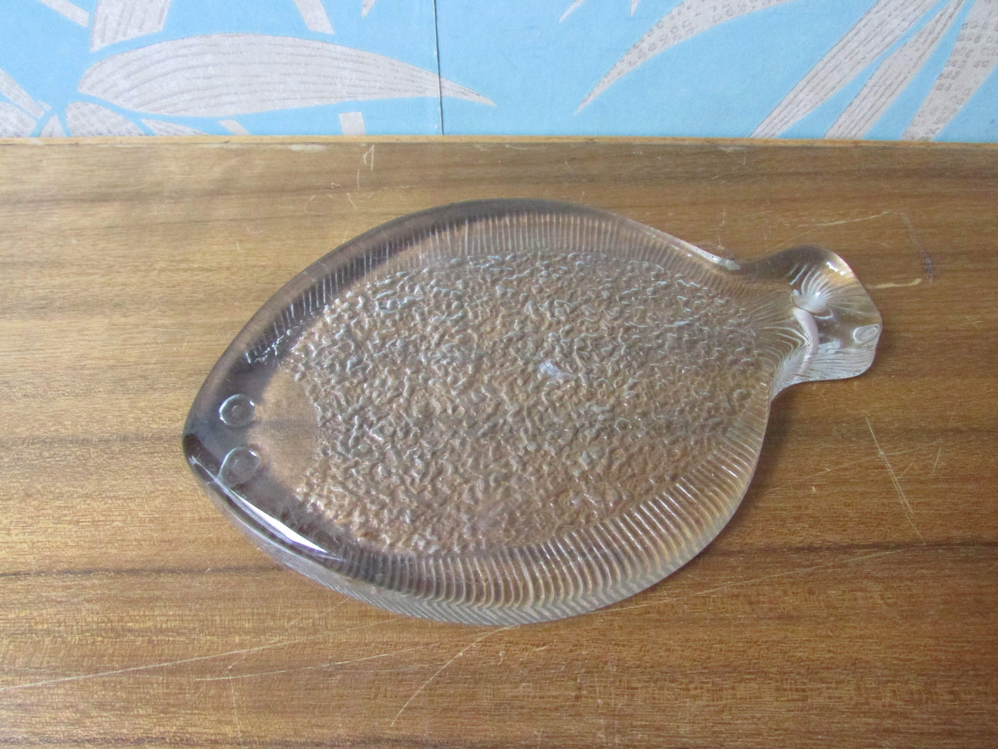 Mid-century Scandinavian art glass fish trivet